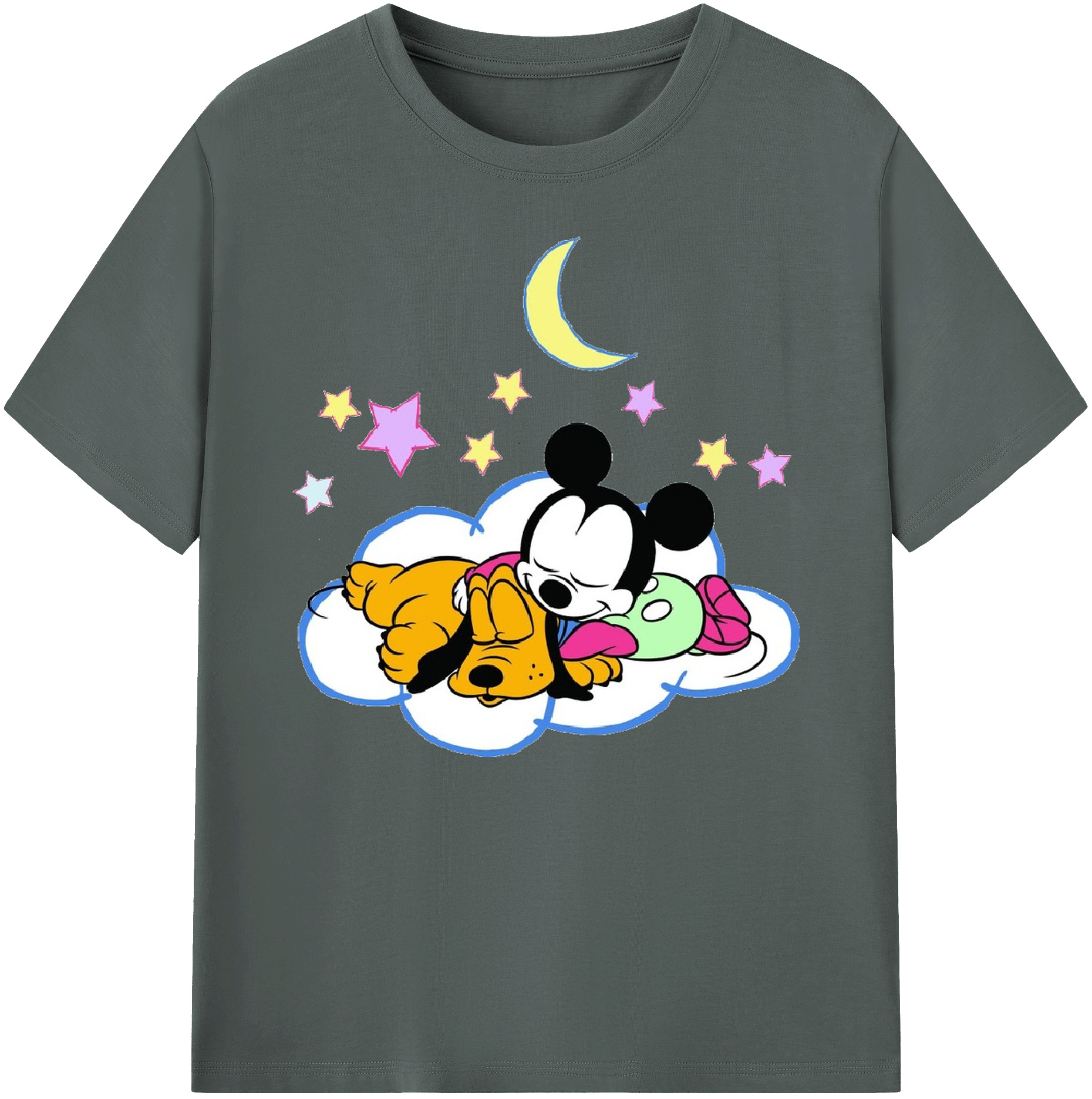 ミッキーマウス Mickey Mouse 綿100％ メンズ半袖Tシャツ｜肌触りやわらか＆通気性